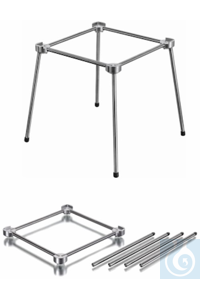 Stainless steel 4-feet stand 200 x 200 mm, excellent stability and optimum height for use with...